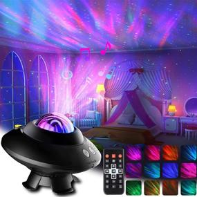 img 4 attached to ✨ Immerse in Cosmic Bliss: LinBii Star Projector Night Light with Remote Control, Bluetooth Music Speaker and Timmer for Bedroom, Baby, Kids, and Adults