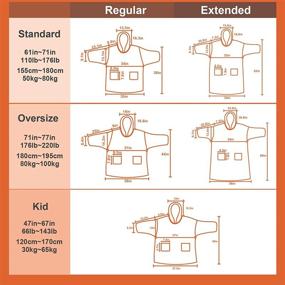 img 2 attached to 🔥 EHEYCIGA Флисовая одеяло-худи для женщин, мужчин и детей - стандартный и увеличенный размер, легкий, теплый и уютный - 1 штука