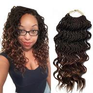 🔥 flyteng 6packs 18'' wavy senegalese twist crochet hair extensions - synthetic kanekalon braiding hair for twist crochet braids logo