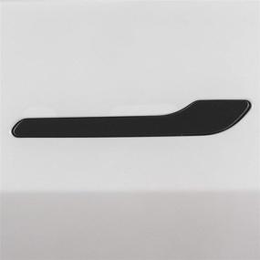 img 4 attached to 🚗 Enhance the Look of Your Tesla Model 3 with our Full Coverage Door Handle Vinyl Car Wrap Kit - 4 pcs - Matte Black