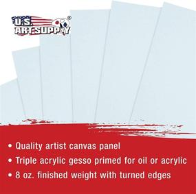 img 1 attached to US Art Supply Professional Artist Quality Acid Free Canvas Panel Boards - 4x4 inch - 12-Pack - Full Case