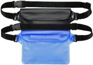 π bo kai lun waterproof pouch with waist strap - 2 pack | ultimate solution to safeguard and preserve phones and valuables, ideal for boating, swimming, snorkeling, kayaking, beach, pool, water parks logo