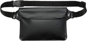 img 2 attached to 🌊 BO KAI LUN Waterproof Pouch with Waist Strap - 2 Pack | Ultimate Solution to Safeguard and Preserve Phones and Valuables, Ideal for Boating, Swimming, Snorkeling, Kayaking, Beach, Pool, Water Parks
