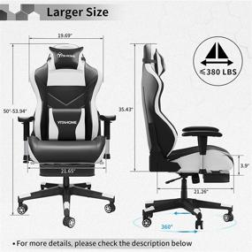 img 2 attached to 🎮 YITAHOME White Gaming Chair - Enhance Your Gaming Experience
