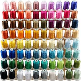 img 4 attached to 🧵 Brothread's Ultimate 80 Spools Polyester Embroidery Thread Kit - Vibrant 1000M (1100Y) Each Spool, Janome & Robison-Anton Compatible