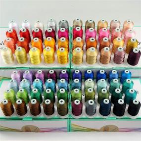 img 3 attached to 🧵 Brothread's Ultimate 80 Spools Polyester Embroidery Thread Kit - Vibrant 1000M (1100Y) Each Spool, Janome & Robison-Anton Compatible