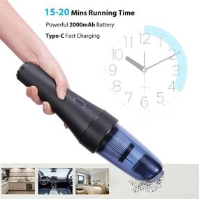 img 3 attached to 🚗 SEALON Car Vacuum Cleaner Cordless – Portable 8500PA Strong Suction Vacuum Cleaner for Home Type-C Charging: The Ultimate Car Cleaning Solution