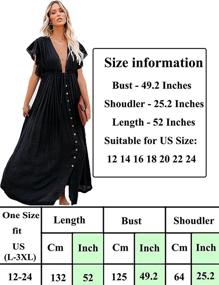 img 1 attached to 👙 Bsubseach Ruffle Sleeve Swimsuit Cardigan - Trendy Women's Clothing for Swimsuits & Cover Ups