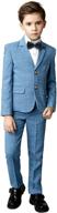 yuanlu boys suits 5 piece set - slim fit royal blue boy suit for improved seo logo