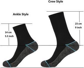 img 1 attached to Copper Infused Athletic Crew Socks for Men and Women - Moisture-Wicking, Odor-Resistant Ankle Socks (Pack of 4/5)