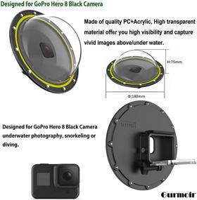 img 3 attached to 📸 Gurmoir Dome Port for GoPro Hero 8 Black - Underwater Snorkeling and Diving Dome with Waterproof Housing Case, Trigger, and Soft Rubber Floating - Essential GoPro Hero 8 Accessories