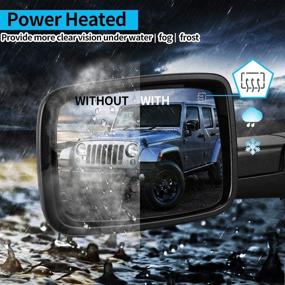 img 3 attached to AUTOSAVER88 Power Mirror Set for Dodge Ram 2009-2018 Full Size - Right and Left Side Power Heated Non-Towing Mirrors with Signal, Puddle Light, and Folding Wing Mirror Functions