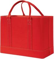 home district chic file folder organizer tote - portable document storage bag with carry handles - red logo