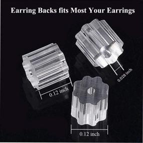 img 3 attached to 💎 Earring Backs, Fishhook Earring Backs Replacements, 3mm Lox Earring Backs, Earring Backs for Droopy Ears - Pack of 100pcs