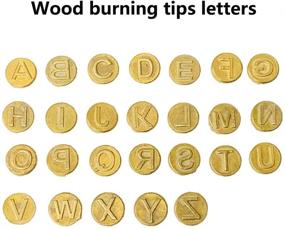 img 2 attached to Wood Burning Uppercase Alphabet Branding and Personalization Set for Wood and Surfaces – Letters, Stencils included by Wooden Letters