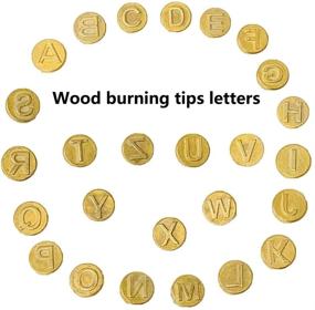 img 3 attached to Wood Burning Uppercase Alphabet Branding and Personalization Set for Wood and Surfaces – Letters, Stencils included by Wooden Letters