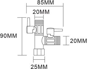 img 1 attached to 💦 Upgrade Your Shower System with Ciencia Brass Water Diverter Valve - DSF009: Enhance Your Shower Experience and Control water Direction Effortlessly