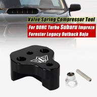 pqyracing aluminum valve spring compressor tool - dohc compatible with subaru wrx sti forester legacy outback baja - black logo