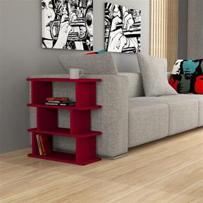 img 3 attached to 🪑 Ada Home Décor Stockton Side Table, 21x24x9 inches, Burgundy