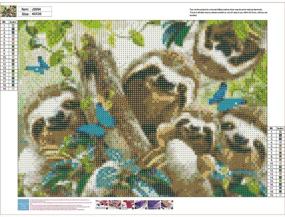 img 3 attached to 🎨 Full Drill 5D Diamond Painting Kit - Sloth Bear, Crystal Rhinestone Embroidery for Home Wall Decor, Arts & Crafts - 15.7×11.8 Inches