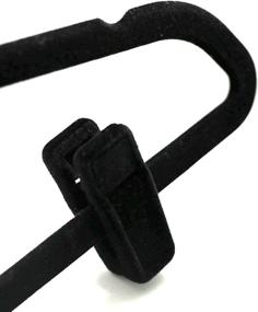 img 1 attached to 👔 20-Pack Premium Velvet Hangers Clips - Slim Felt Hangers with Strong Finger Flocked Clips - Suit, Pant, and Skirt Hangers - Non-Slip Velvet Pins for Use with Thin Black Velvet Hangers