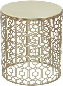 img 3 attached to Homebeez Nesting Decorative Nightstands Champagne