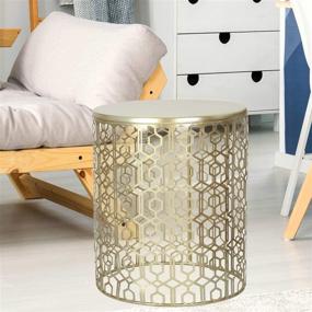 img 2 attached to Homebeez Nesting Decorative Nightstands Champagne