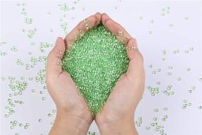 img 2 attached to 💎 Gintoaria 10000 pcs/Pack Wedding Table Scatter Confetti Crystals Acrylic Diamonds Vase Fillers 4.5 mm Rhinestones - Light Green: Perfect Decorations for Wedding, Bridal Shower & Vase Beads