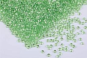 img 4 attached to 💎 Gintoaria 10000 pcs/Pack Wedding Table Scatter Confetti Crystals Acrylic Diamonds Vase Fillers 4.5 mm Rhinestones - Light Green: Perfect Decorations for Wedding, Bridal Shower & Vase Beads