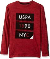 👕 boys' long sleeve graphic printed t-shirt by u.s. polo assn. logo