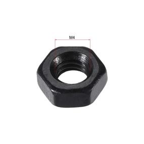 img 2 attached to 🔩 Uxcell A16033100UX0565 M4 Black Grade 8 Carbon Steel Hex Nut (100-Pack)