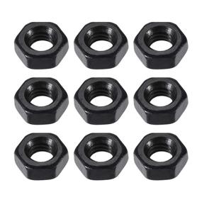 img 3 attached to 🔩 Uxcell A16033100UX0565 M4 Black Grade 8 Carbon Steel Hex Nut (100-Pack)