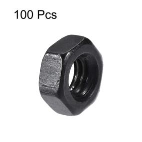 img 1 attached to 🔩 Uxcell A16033100UX0565 M4 Black Grade 8 Carbon Steel Hex Nut (100-Pack)