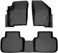 🚗 maxliner 2 row black floor mat set with dual floor hooks for 2012-2018 dodge journey logo