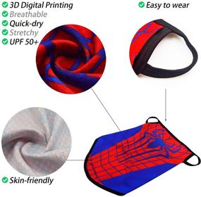 img 1 attached to FMDAN Kids Neck Gaiter Face Mask: Fun Animal Bandana with Ear Loops for Boys and Girls