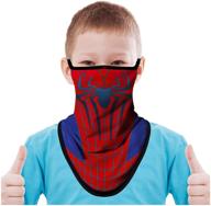 fmdan kids neck gaiter face mask: fun animal bandana with ear loops for boys and girls logo