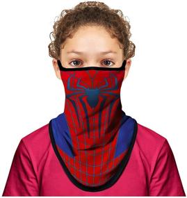 img 3 attached to FMDAN Kids Neck Gaiter Face Mask: Fun Animal Bandana with Ear Loops for Boys and Girls
