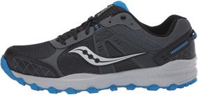 img 1 attached to Saucony Men's Grid Raptor Charcoal: Enhanced Performance Trail Running Shoe