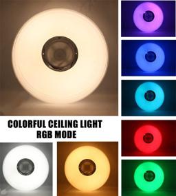 img 3 attached to 🎶 YPJKONZE 18W LED Music Flush Mount Ceiling Light: Bluetooth Speaker, 10+ Color Change, Dimmable, Smart APP Control - Perfect for Bedroom, Kid's Room, Party, Bathroom