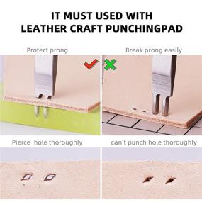 img 2 attached to 🔨 OCDUMNB Leather Hole Punch Set with Diamond Lacing Stitching Chisel and Stamping Board - (4m 1+2+4&6) - Leatherworking Tools