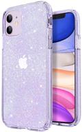 📱 jjgoo crystal glitter iphone 11 case - bling clear & shockproof protective phone case, cute thin slim cover for women girls - 6.1 inch (2019) logo