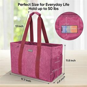 img 2 attached to 👜 Extra Large Utility Tote Bag by BALEINE - Foldable & Reusable for Storage & Grocery Shopping