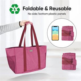 img 3 attached to 👜 Extra Large Utility Tote Bag by BALEINE - Foldable & Reusable for Storage & Grocery Shopping