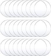 tkonline 30 pieces 0.08 inch thick clear acrylic sheets – high-quality discs for diy crafts & painting (4 inch diameter) logo