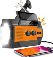 📻 ultimate emergency weather radio: hand crank, solar powered, am/fm/noaa, flashlight & phone charger combo logo