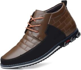 img 4 attached to COSIDRAM High Top Driving Sneakers Business Men's Shoes in Fashion Sneakers