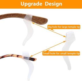 img 2 attached to 😎 Sleek and Secure SMARTTOP Eyeglass Ear Grips: Dual Hole Design Silicone Anti-Slip Ear Hooks for Sunglasses and Eyeglasses
