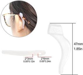 img 1 attached to 😎 Sleek and Secure SMARTTOP Eyeglass Ear Grips: Dual Hole Design Silicone Anti-Slip Ear Hooks for Sunglasses and Eyeglasses