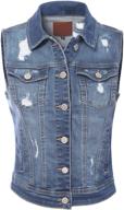 design olivia classic sleeveless distressed women's clothing and coats, jackets & vests logo