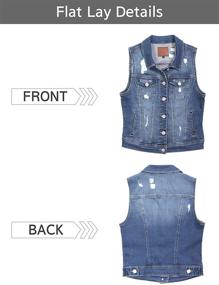 img 1 attached to Design Olivia Classic Sleeveless Distressed Women's Clothing and Coats, Jackets & Vests